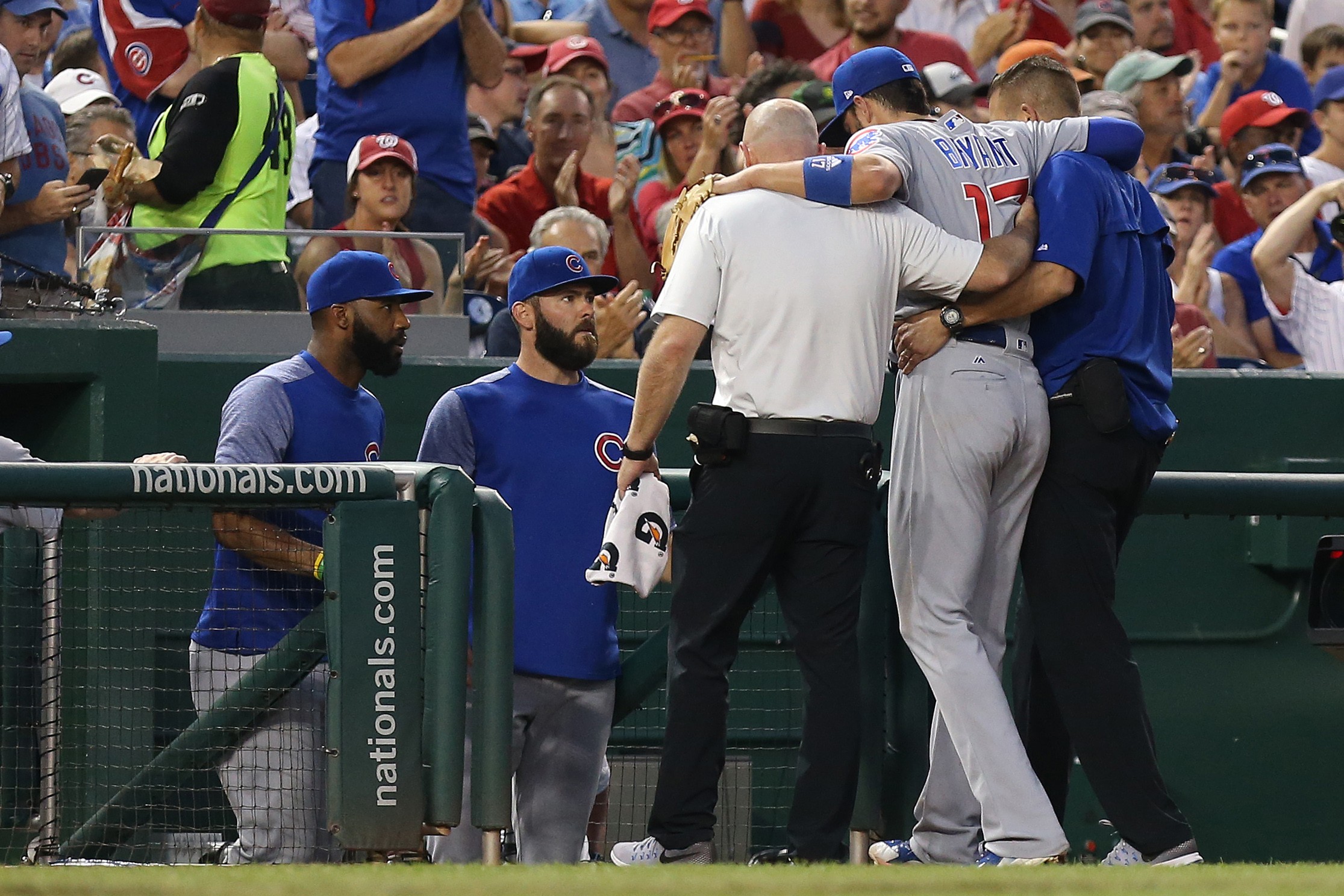 Chicago Cubs lose game to Nationals, Bryant to injury