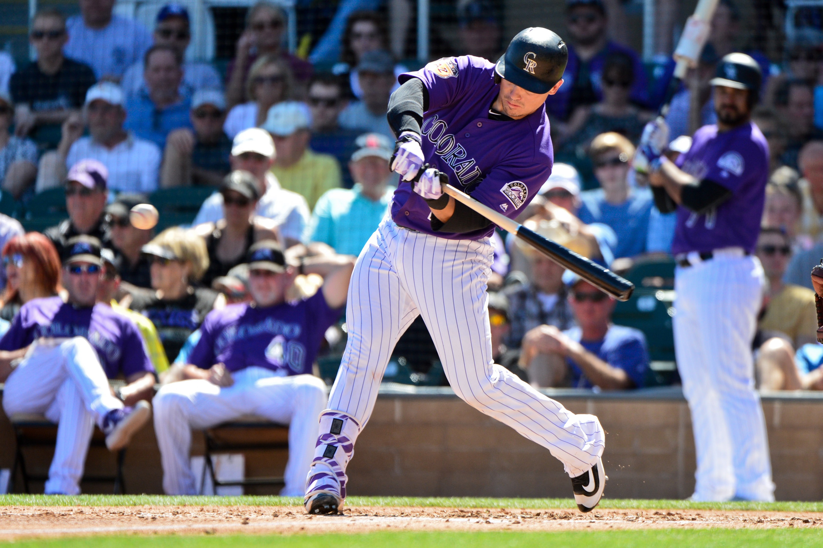 Colorado Rockies Video: Tony Wolters Knocks The Cover Off the Baseball