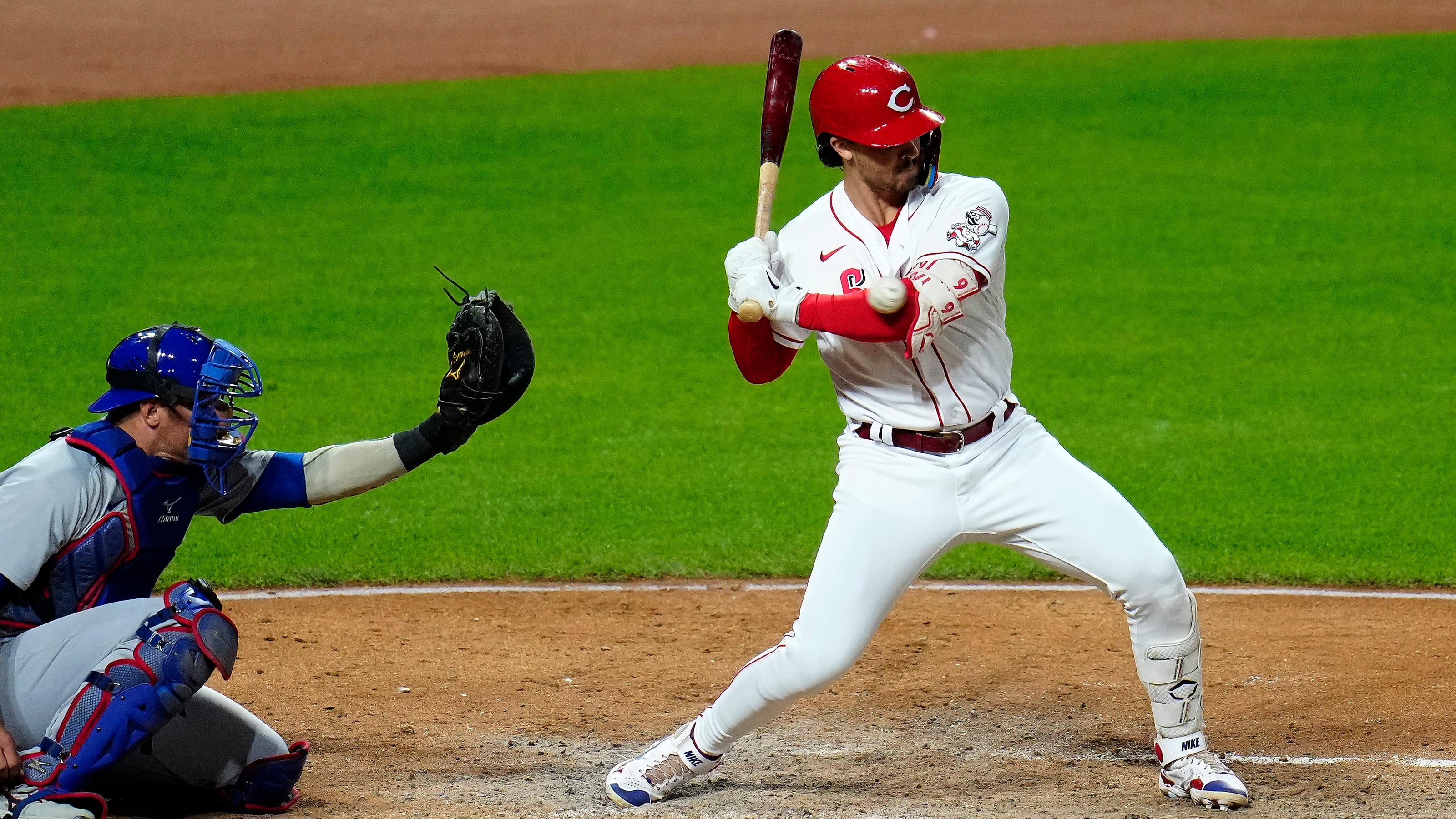 Jonathan India exits Cincinnati Reds game vs. Cubs after fouling ball ...