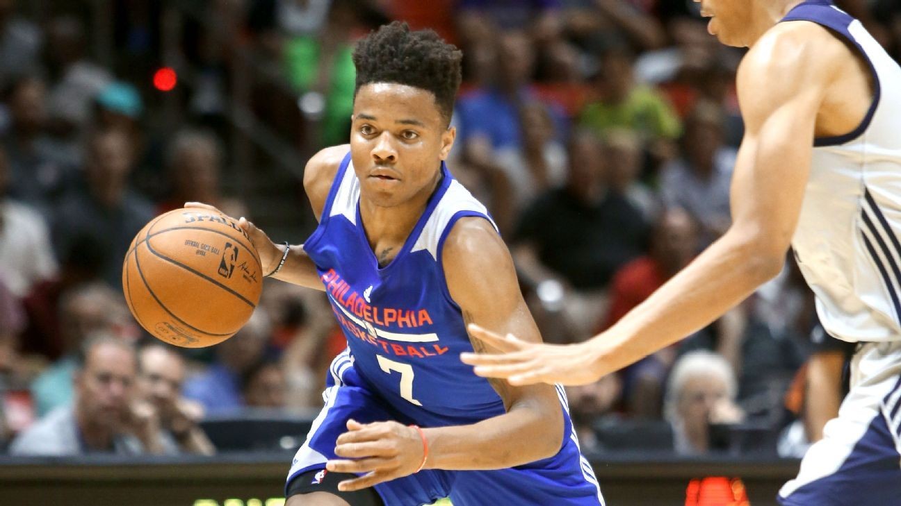 Sixers rookie Markelle Fultz helped off floor after rolling ankle