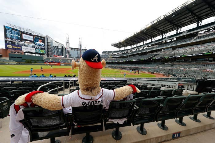 14 Photos Of Sad Baseball Mascots In Empty Stadiums