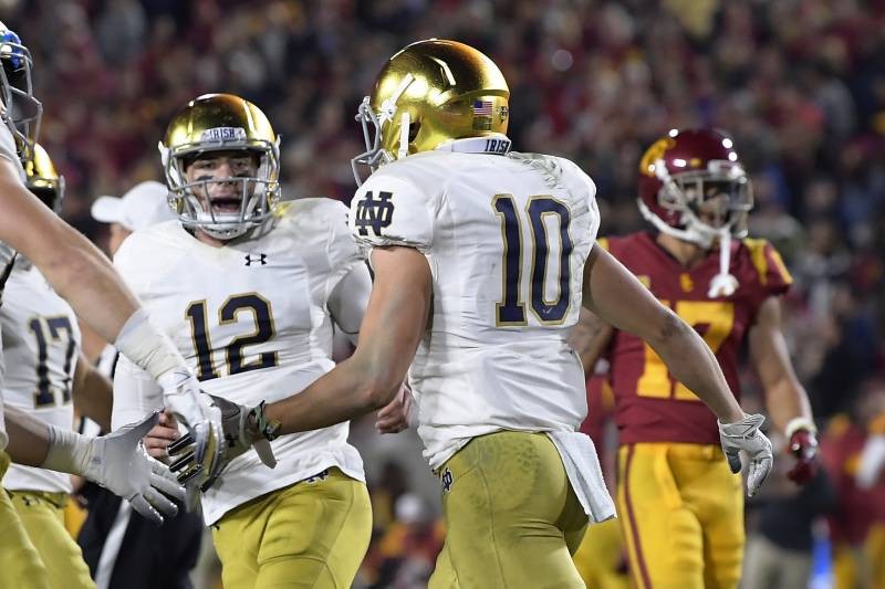 Ian Book, Notre Dame Beat USC 24-17 to Stay in CFP Playoff Hunt