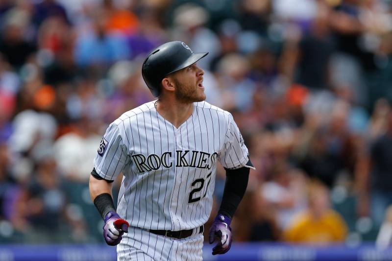 Trevor Story Crushes 2nd HR vs. Giants, Estimated 505 Feet