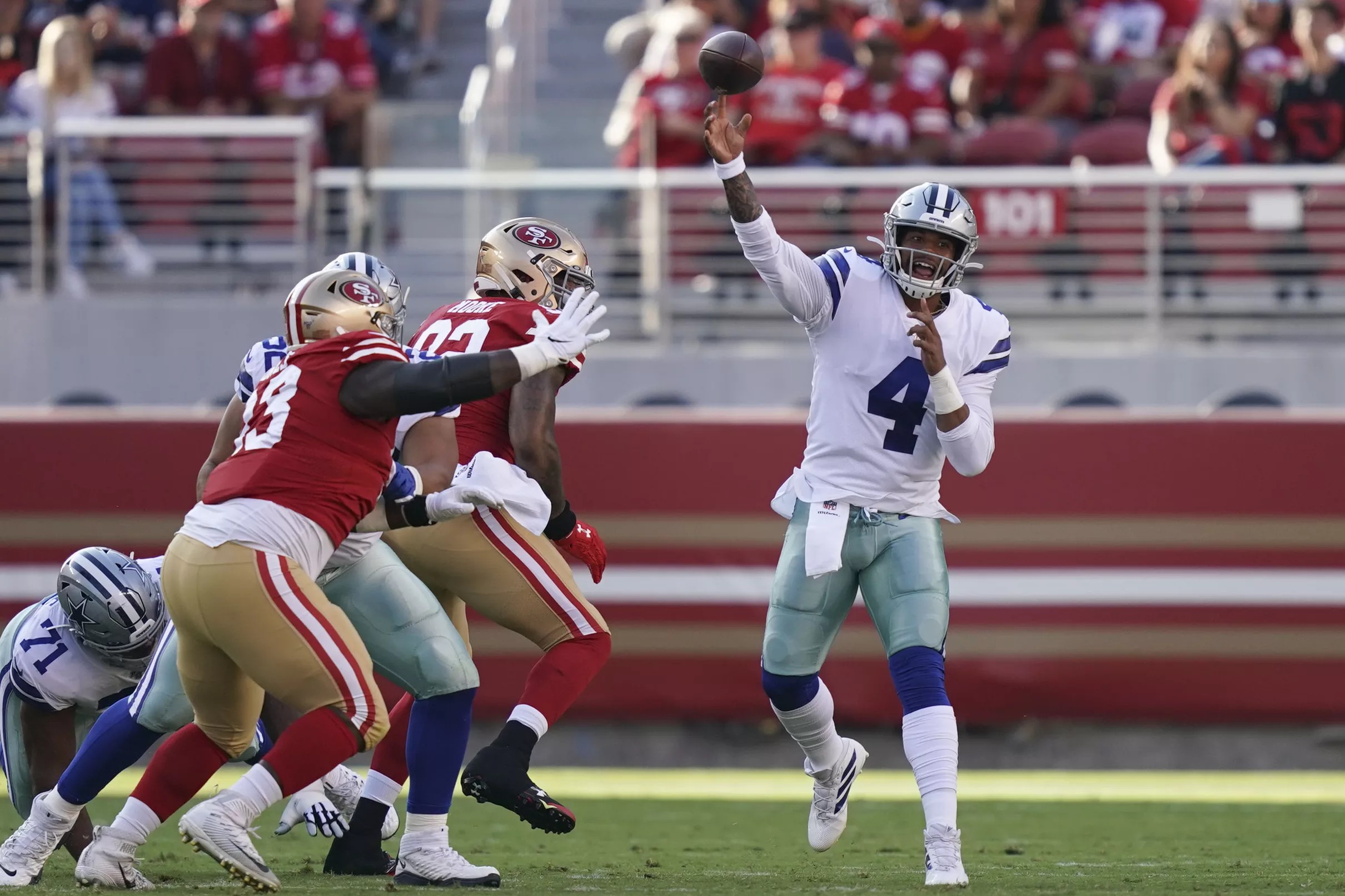 Dak Prescott showed off his new and improved mechanics in 49ers game