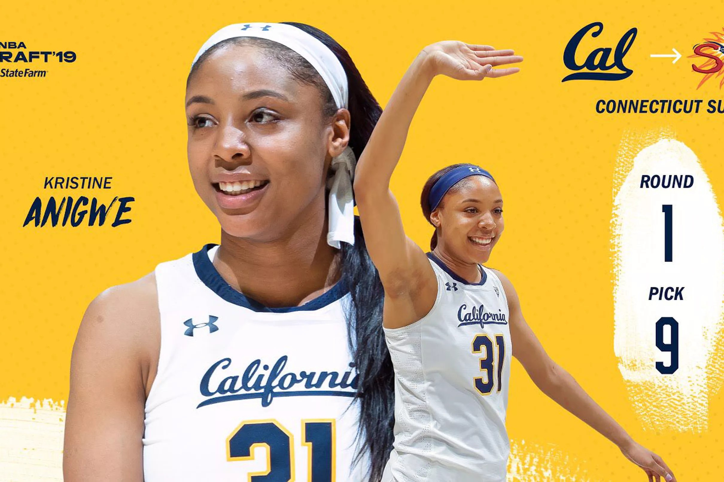 Connecticut Sun Selects Cal C/F Kristine Anigwe 9th Overall in the WNBA ...