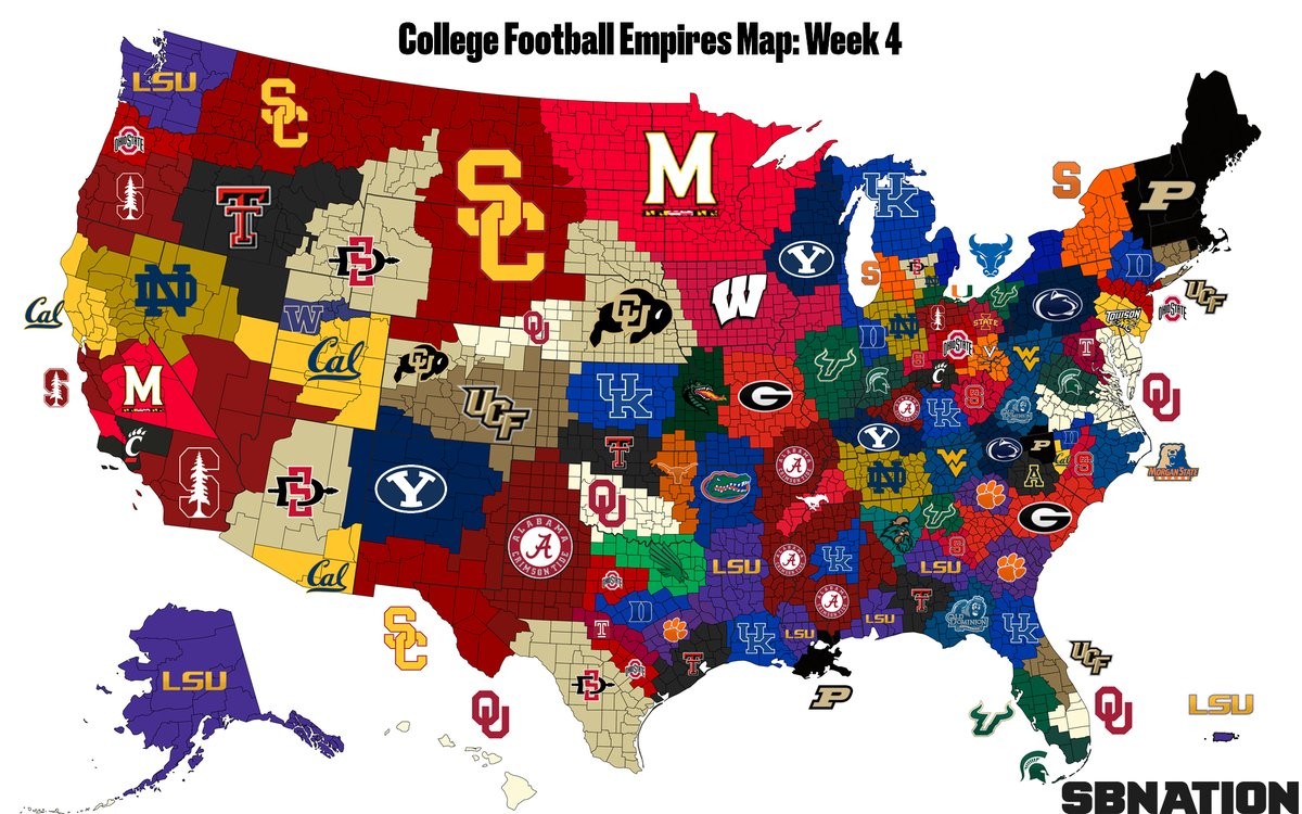 Kentucky is taking over SB Nation’s College Football Empires Map