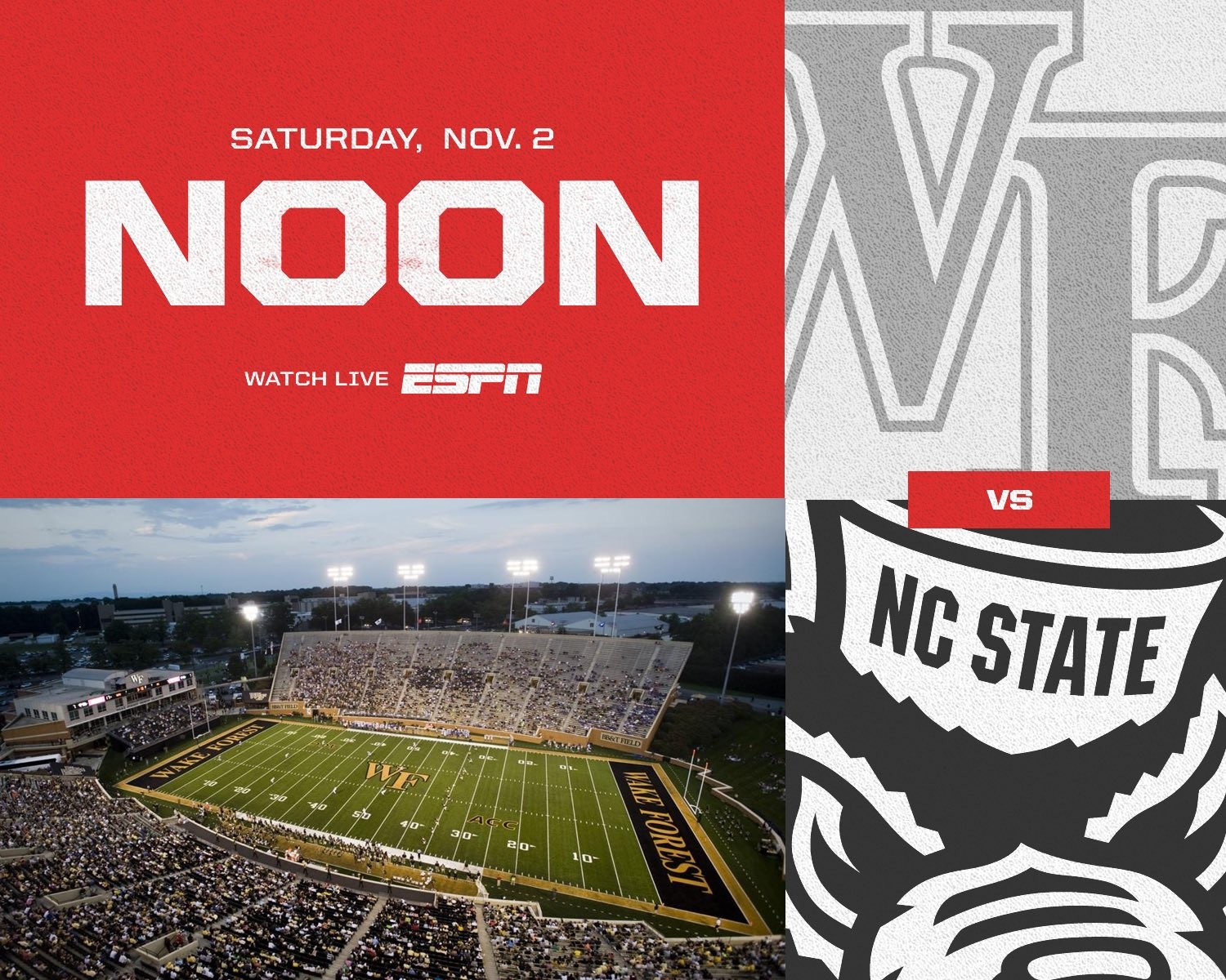 NC State vs. Wake Forest Kickoff Time set for Noon