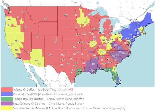 Dallas Cowboys vs. Falcons: TV Coverage Map, Radio, Predictions