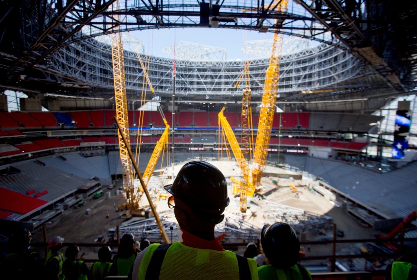 A sneak peek inside the new high-tech Mercedes-Benz Stadium in Atlanta