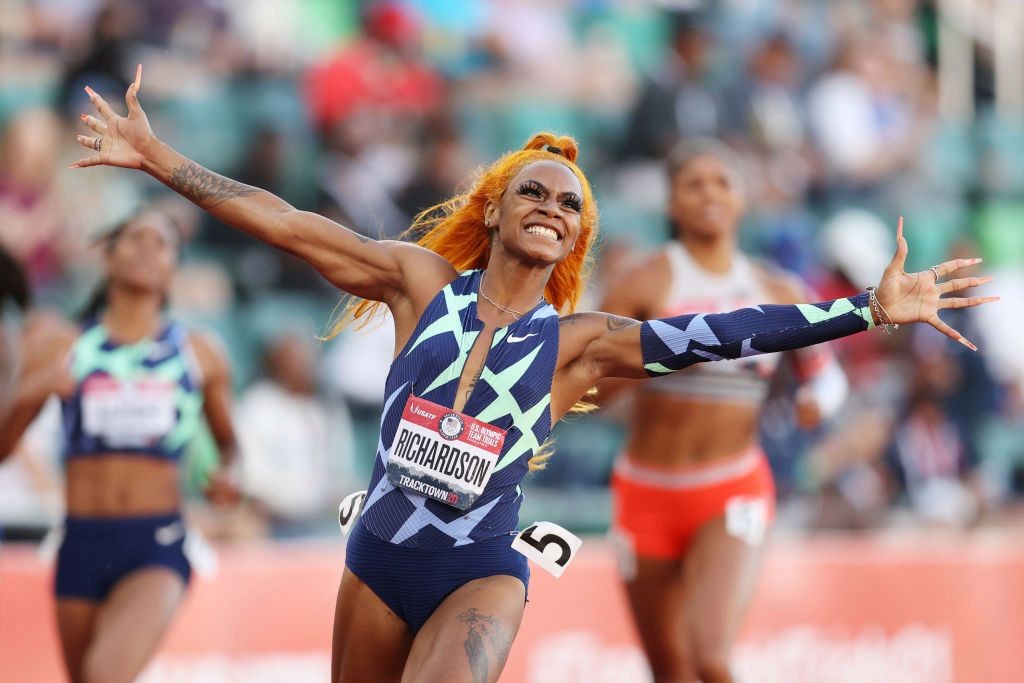 In signature look, Sha’Carri Richardson sprints to Olympic debut with ...