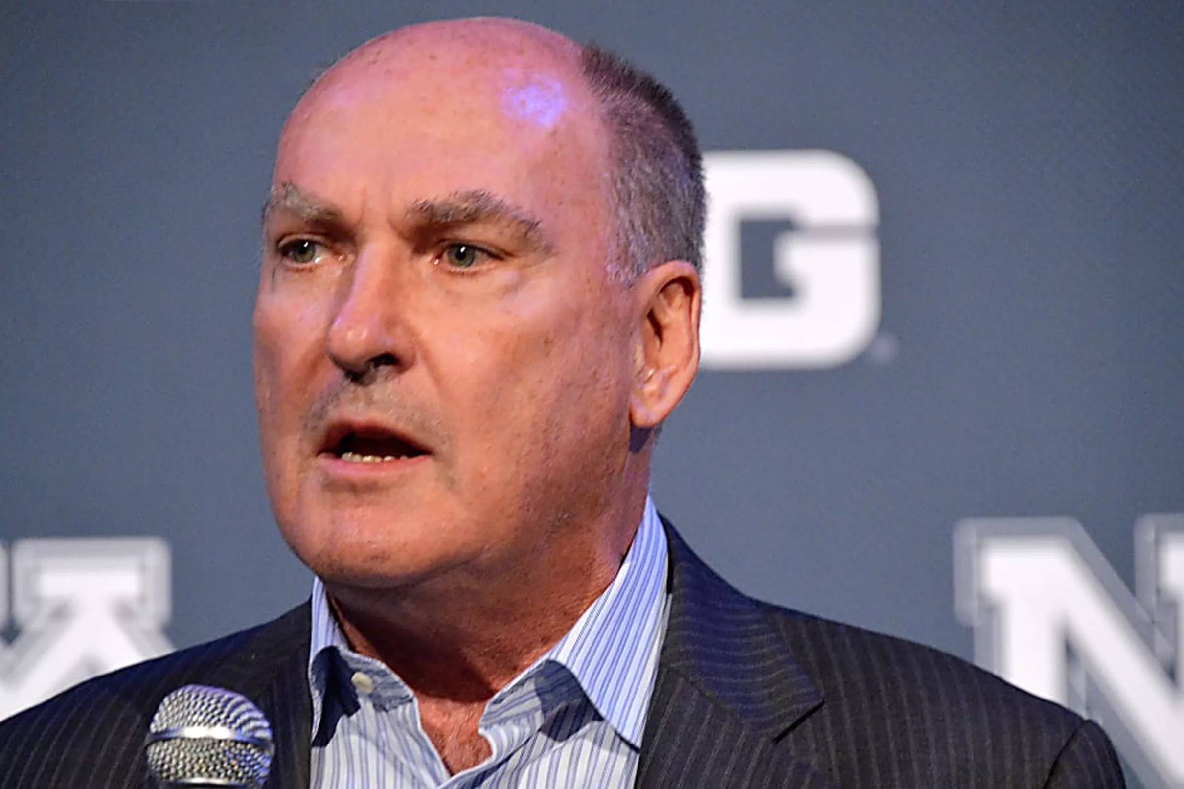 Big Ten Commissioner Jim Delaney speaks at Big Ten Media Days