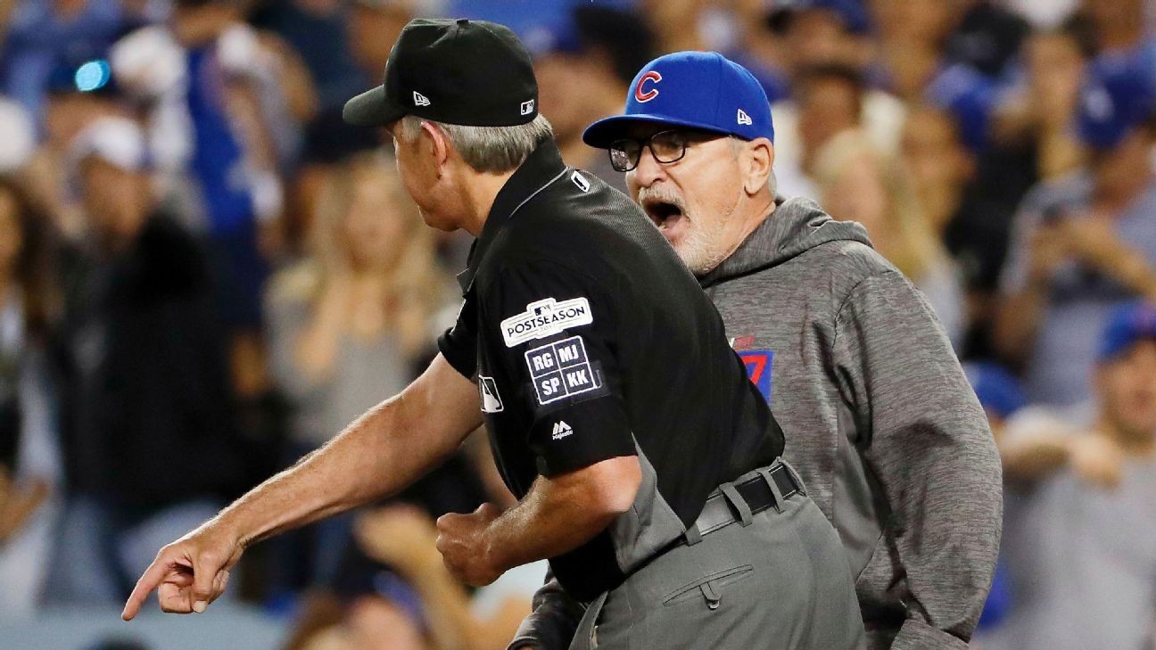 Joe Maddon tossed for arguing after overturned call at plate goes ...