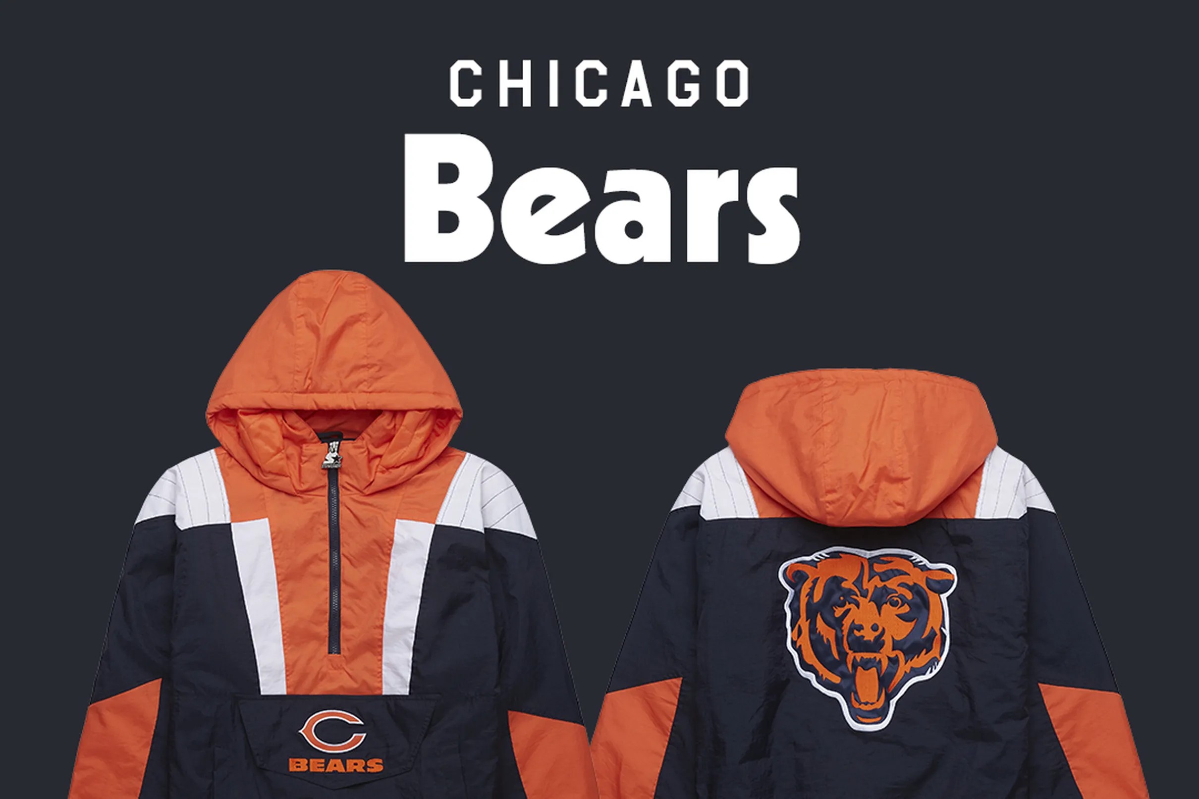 Get Your Chicago Bears Pullover Starter Jacket Here!