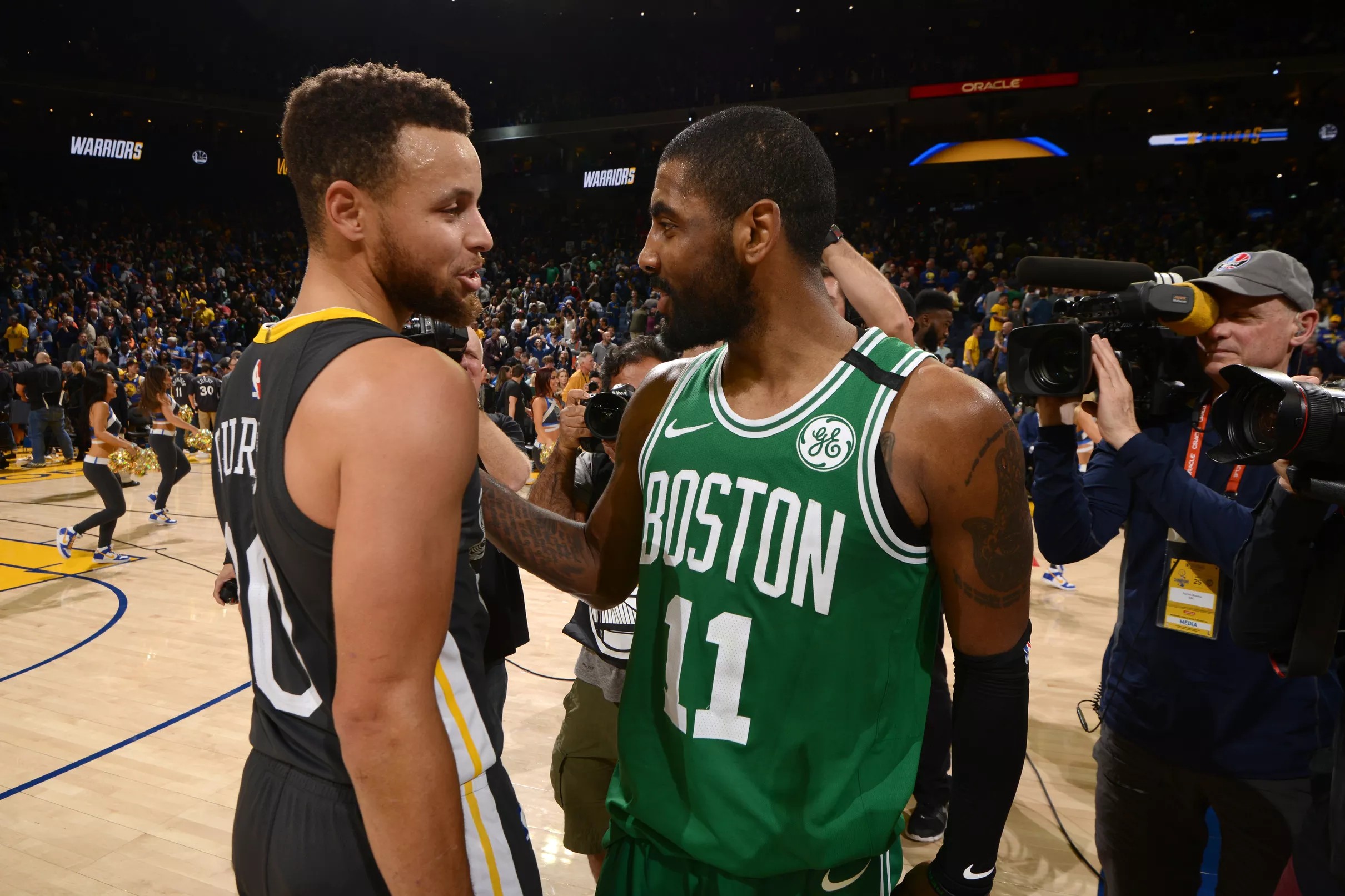 After epic showdown, Steph Curry and Kyrie Irving sing each other’s praises