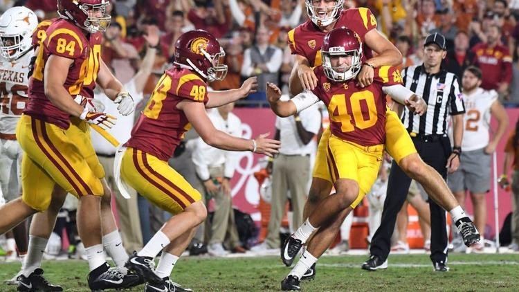 Freshman walk-on kicker delivers USC victory over Texas 27-24 in double ...