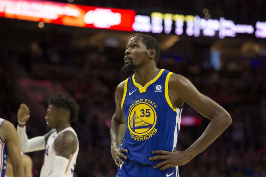 Warriors’ Kevin Durant to sit vs. Brooklyn with sprained left ankle