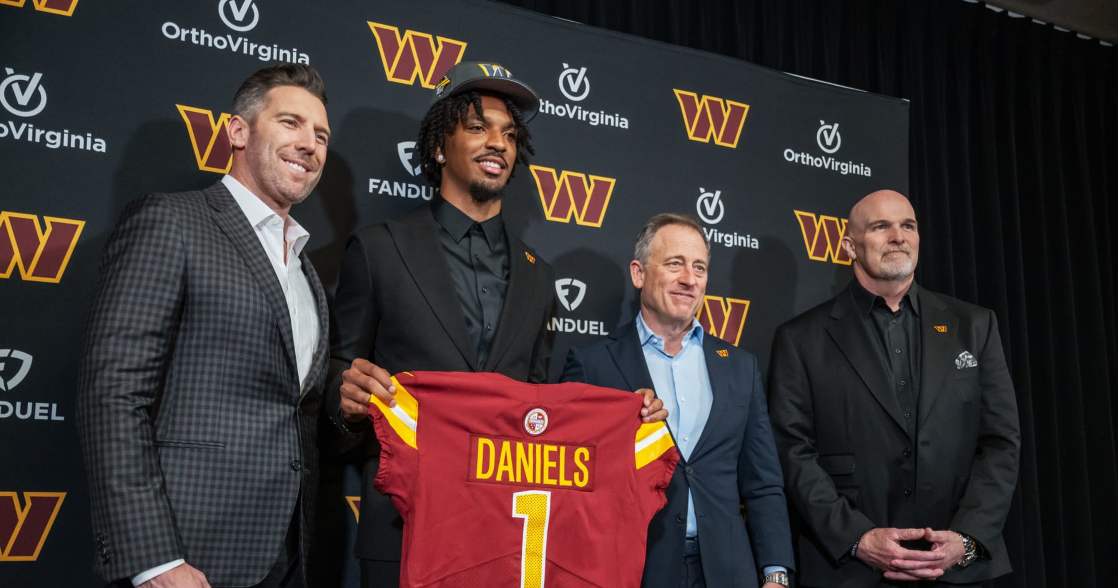 Video: Commanders' Jayden Daniels Gets No. 5 Jersey After Deal with ...