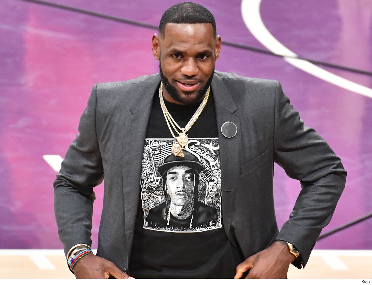 LeBron James Honors Nipsey Hussle ...at Lakers Game