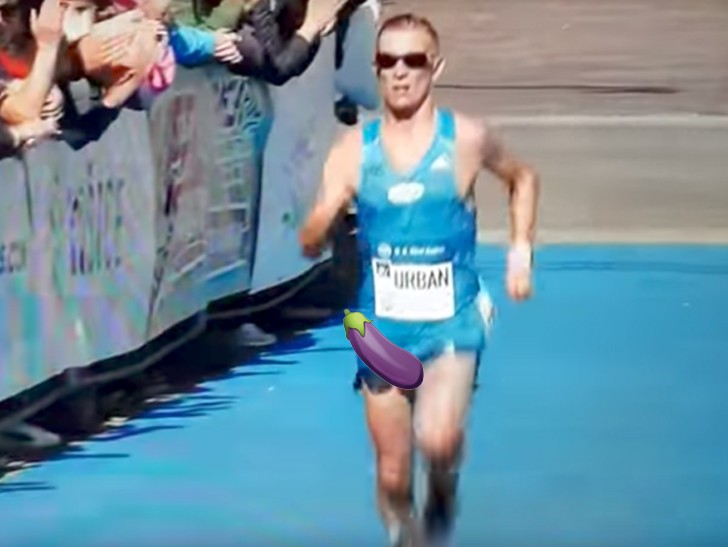 Marathon Runner Goes Balls Out During Race In Slovakia