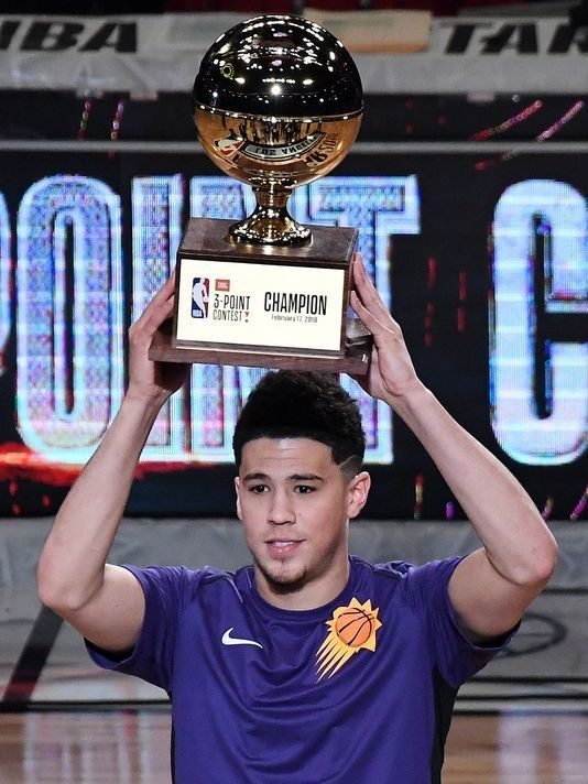 Devin Booker wins Three-Point Contest with record-breaking performance