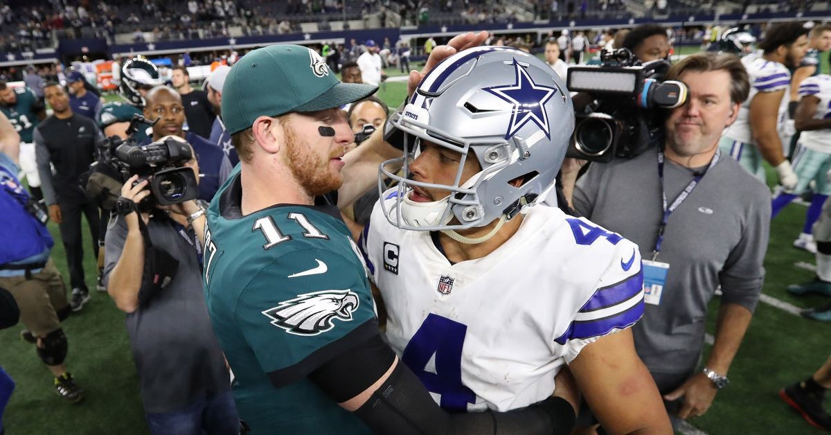 Cowboys vs. Eagles: Carson Wentz “belongs in the top five” at his ...